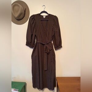 A New Day | Gingham Wrap Style Dress Women’s L